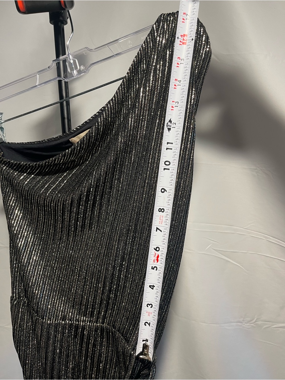 Melissa Odabash One-Shoulder Ruched
Metallic Ribbed Knit Mini Dress XS - Picture 2 of 14